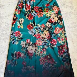 Alice and Olivia Floral Silk Skirt